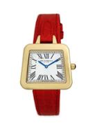 Bruno Magli Goldtone Stainless Steel & Croc-embossed Leather-strap Watch