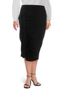 Vince Camuto Plus Asymmetric Ruched Skirt