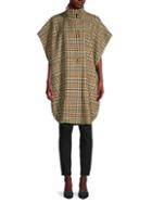 Burberry Gourock Check Wool & Cashmere Poncho Jacket