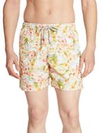 Saks Fifth Avenue Collection Retro Tropical Printed Swim Trunks