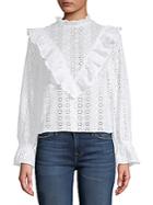 English Factory Broderie Anglais Ruffle Top
