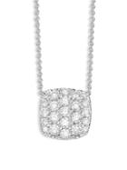 Saks Fifth Avenue 14k White Gold & Pave Diamond Pendant Necklace