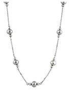Effy 14 Kt. White Gold Freshwater Pearl Station Necklace