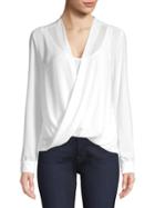 Bailey 44 Draped Georgette V-neck Top
