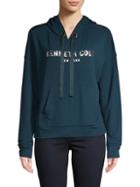 Kenneth Cole Cropped Logo Hoodie