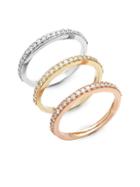 Effy Three-piece Diamond And 14k Gold Stackable Ring Set