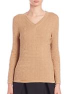 Carolina Herrera Day Collection Cashmere/silk Logo Sweater