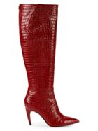 Sam Edelman Fraya Croc-embossed Leather Knee-high Boots