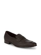 A. Testoni Classic Leather Penny Loafers