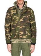 Balmain Quilted Camouflage Bomber Jacket