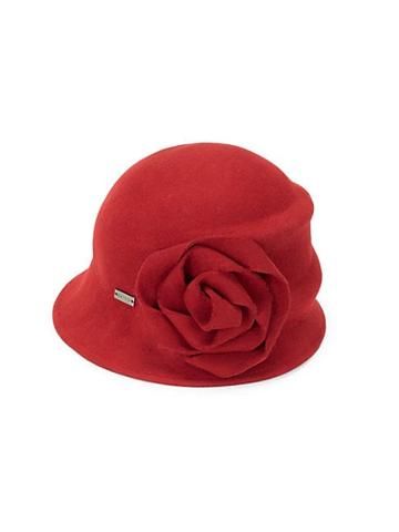 Betmar Floral Wool Cloche Hat