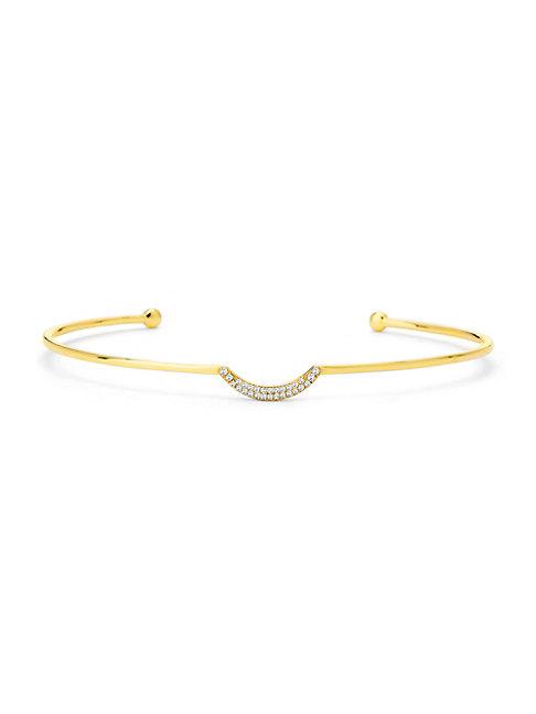Adriana Orsini 14k Phase 14k Gold & Diamond Crescent Cuff Bracelet