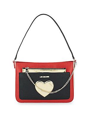 Love Moschino Colorblock Leather Shoulder Bag