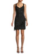 Laundry By Shelli Segal Lace Embellished Cocktail Dress