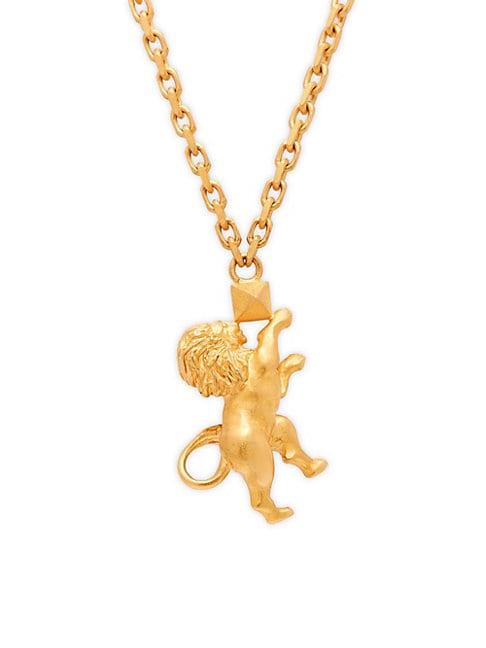 Valentino Garavani Leo Zodiac Chain Pendant Necklace