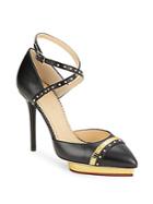 Charlotte Olympia Ivana Ankle-strap Leather Pumps