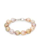 Tara Pearls 11-13mm Multi-color Baroque Freshwater Pearl Bracelet