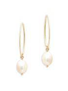 Saks Fifth Avenue 14k Yellow Gold & 7mm Oval Freshwater Pearl Threader Earrings