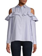 Saks Fifth Avenue Cold-shoulder Stripe Shirt