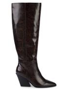 Dolce Vita Isobel Embossed-snakeskin Leather Knee-high Boots