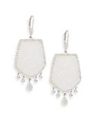 Meira T Diamond & Quartz 18k White Gold Earrings