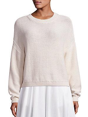 Vince Dropped Shoulder Knitted Pullover