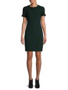 Karl Lagerfeld Paris Ruffle-sleeve Crepe Dress