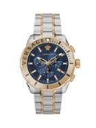 Versace Two-tone Stainless Steel Chronograph Bracelet Watch