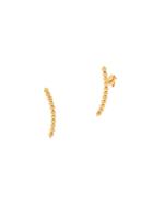 Saks Fifth Avenue 14k Yellow Gold Curved Crawler Earrings