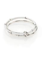 John Hardy Sterling Silver Bamboo Linked Bangle Bracelet