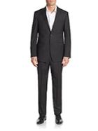 Michael Kors Regular-fit Tonal Check Wool Suit