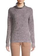 Joie Adaliz Ruffled-mockneck Cotton Cashmere Sweater