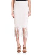 Jonathan Simkhai Cotton & Linen Shredded-hem Skirt