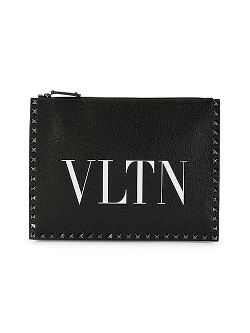 Valentino Garavani Studded Logo Leather Handbag