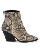 Dolce Vita Issa Snakeskin-print Leather Ankle Boots