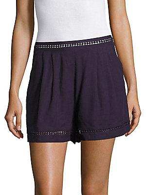 Cirana Cotton & Linen Pleated Shorts