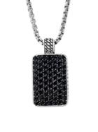 Effy Sterling Silver & Black Spinel Pendant Necklace