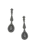 Luxeworks New York 14k White Gold & Diamond Drop Earrings