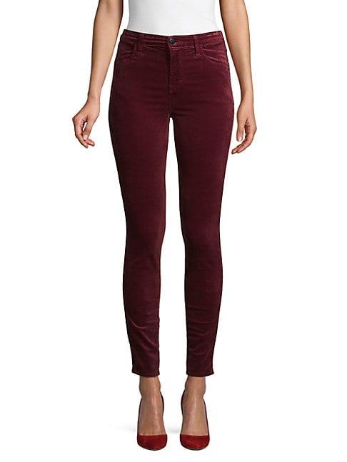 J Brand Maria High-rise Velvet Jeans