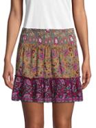 Raga Floral-print Mini Skirt