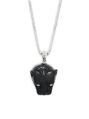 John Hardy Legends Macan Silver And Black Onyx Pendant Necklace