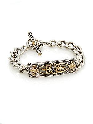 Konstantino Silver & Gold Classics Chain Id Bracelet