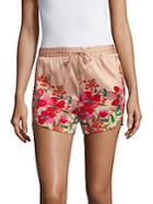 Lpa Stretch Silk Floral Shorts