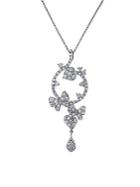 Effy Diamond & 14k White Gold Butterfly Pendant Necklace