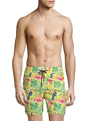 Le Club Original Tropical-print Swim Shorts