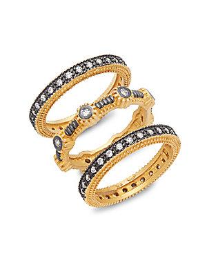 Freida Rothman Textured Eternity Stackable Ring Set