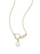 Swarovski Bling Faux Pearl Pendant Necklace