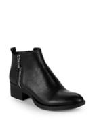 Kenneth Cole Leather Zip Chelsea Boots