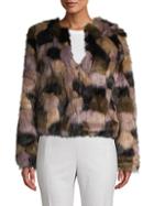 Bagatelle Multicolored Faux Fur Jacket