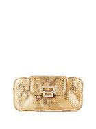 Valentino Metallic Leather Clutch